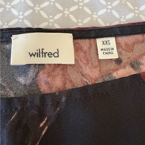 XXS Wilfred Pozzi Tie Sleeve Blouse Fall Floral Print - Picture 7 of 12